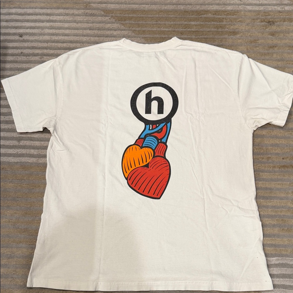 Hidden x N.E.R.D. Beating Heart White Men's T-Shirt - Picture 5 of 7